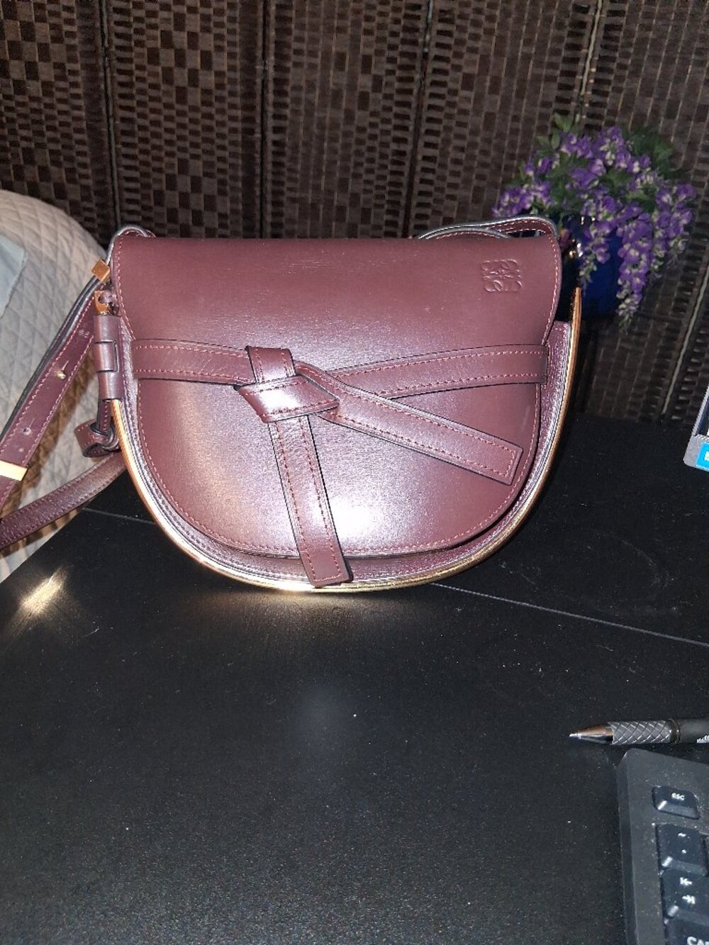 Loewe Gate Crossbody Bag Burgundy